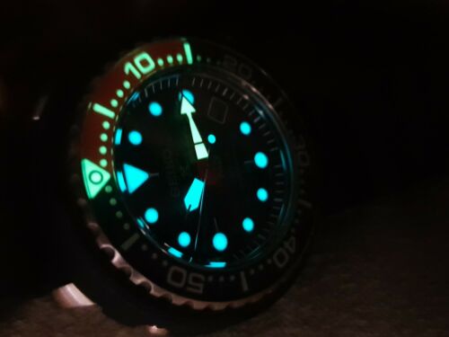 SEIKO ProspeX PADI Solar Tuna Diver Watch Rubber V157 Pepsi Blue Red