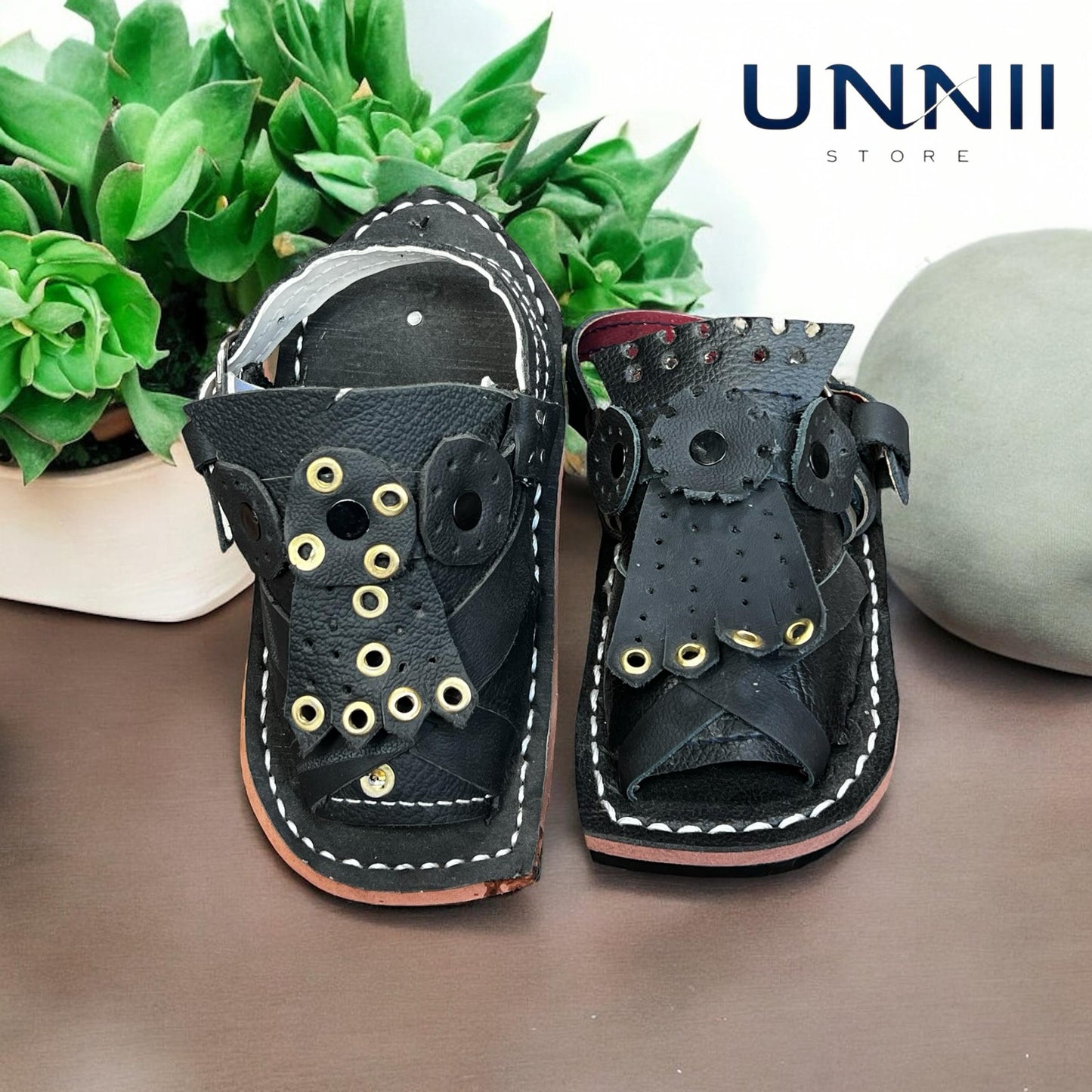 Marri Cut Balochi leather Chappal for Kids