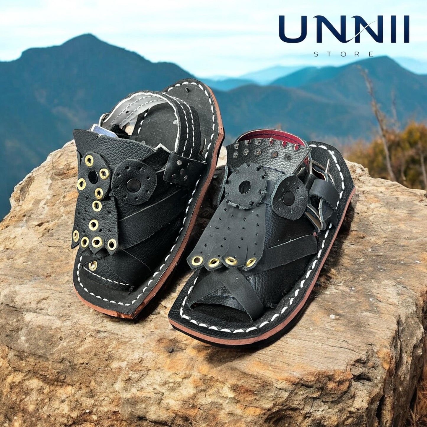 Marri Cut Balochi leather Chappal for Kids