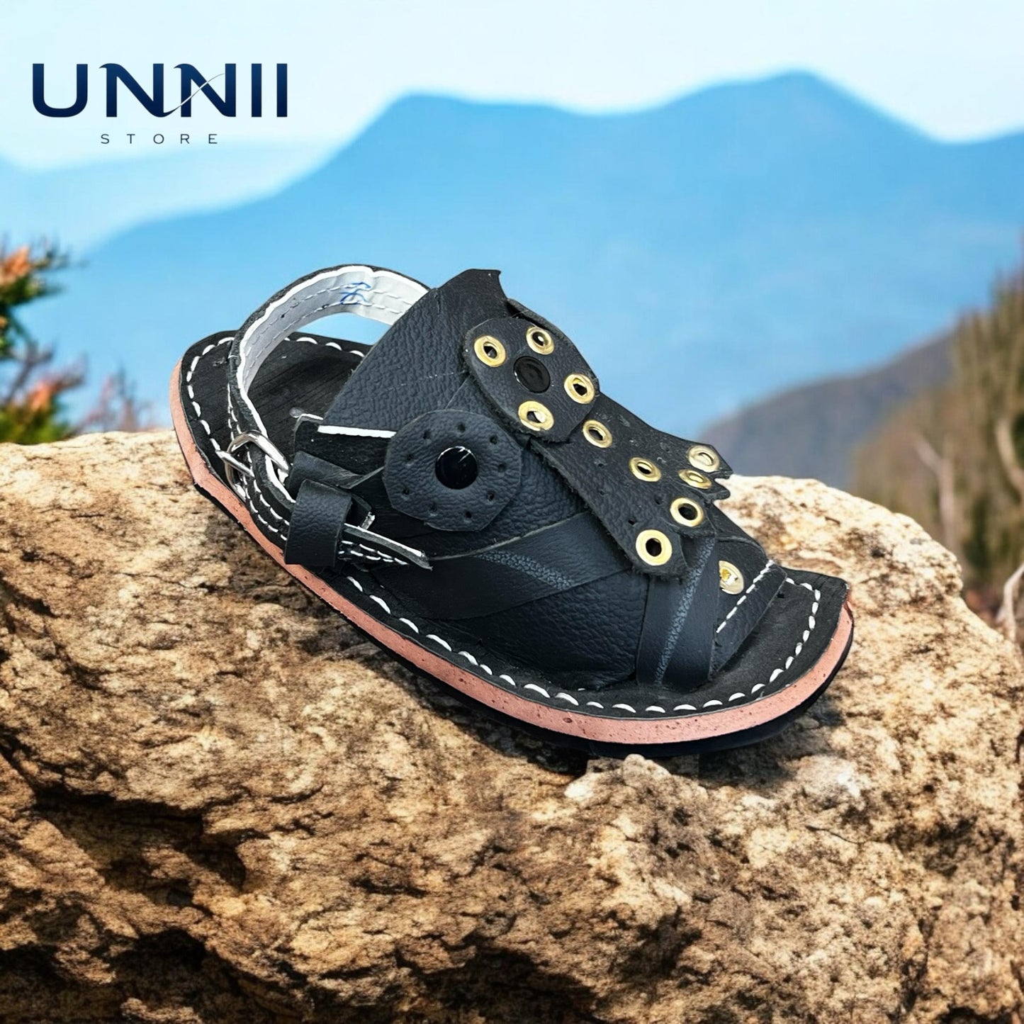 Marri Cut Balochi leather Chappal for Kids
