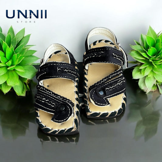 Handmade premium quality blue and black sandals for Kids